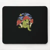 Book Fan Frog With Mushroom Hat Cottagecore Goblin Mouse Pad