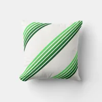 Pillow -Three Groups of Green Lines in Five Shades