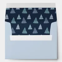 Blue Christmas trees with beads strings pattern Envelope