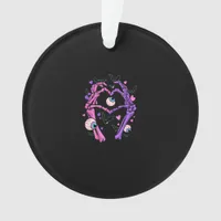 Heart Skeleton Hands Halloween Pastel Goth Eyeball Ornament