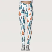 Merry Joyous Christmas Trees Leggings