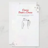 Guess the Dress Bridal Shower pearl game