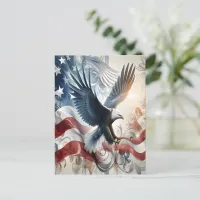 Eagle Soaring Through The Stars Postcard