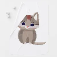 Cute little simplistic kitten baby blanket