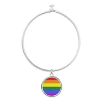 LGBT Rainbow Pride Flag Bangle Bracelet & Charm