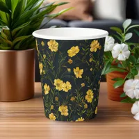 Elegant Yellow Buttercup Flowers Mother's Day Paper Cups