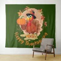 Happy Thanksgiving Typography Tapestry