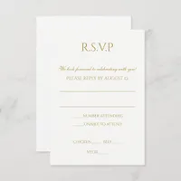 Simple Wedding RSVP PostCard