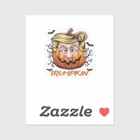 Hair Funny Pumpkin Halloween Boo - Political Humor Sticker
