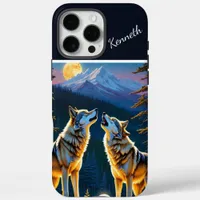 Full Moon's Light on Wolf's iPhone 16 Pro Max Case