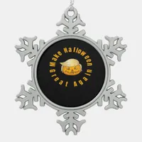 Make Halloween Great Again Trumpkin Classic Snowflake Pewter Christmas Ornament