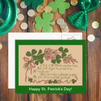 Vintage Show Your Shamrock St. Patrick's Day Postcard