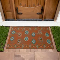 Southwest Canyons Geometric Diamonds Pattern Doormat