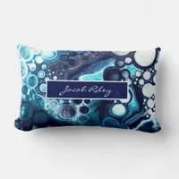 Personalized Blue Baby Boy Baby    Lumbar Pillow