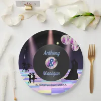 Customizable Disco Wedding Paper Plates