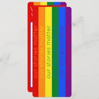 Gay Pride Flag LGBT Rainbow Bookmark