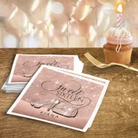 Glitter and Shine Sweet 16 V2 Rose Gold ID675 Napkins