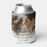 Better Together Script Photo Save The Date Can Cooler