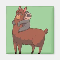 Sloth Llama Hugging Magnet