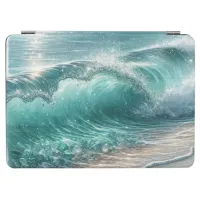 Pretty Blue Wave with Sparkles iPad Air Cover