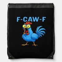 F-Caw-F Graphic Gear Creative Design Drawstring Bag