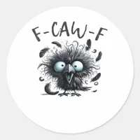 F-Caw-F Classic Retro Style Classic Round Sticker