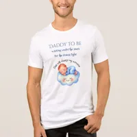 Baby Boy Shower Invite Moonlight Stars Watercolor Tri-Blend Shirt