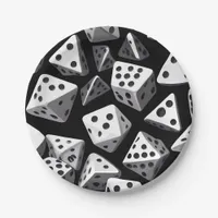 Dice Delight: A Geometric Cascade Paper Plates