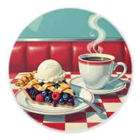 Mixed Berry Pie, Ice Cream and Coffee Ceramic Knob