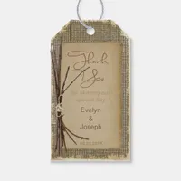 Burlap, Twigs and Twine Wedding ID132 Gift Tags