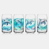 Dolphin Coastal Can Glass