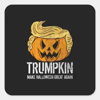 Halloween Great Again Donald  Trumpkin Pumpkin Square Sticker