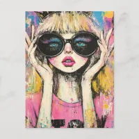 Queen With Big Glasses Postcard