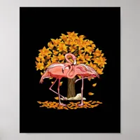 It’s Fall Y’all Flamingo Autumn Style Poster