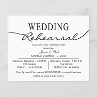 Budget Simple Modern Rehearsal Dinner Invitation