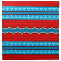 Southwest River Canyon Geometric Red Turquoise Cloth Napkin