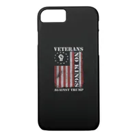 Military Veterans Protest USA Flag No Kings Americ iPhone 8/7 Case