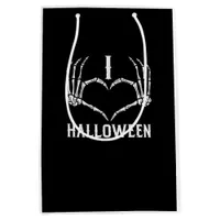 Halloween Skeleton Hands Heart Cute Women Girls Ki Medium Gift Bag