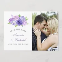 Ultra Violet themed Floral Wedding Save the Date