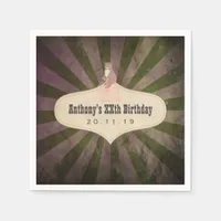 Vintage Circus Themed Birthday Party Napkins
