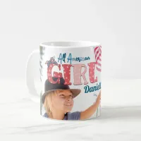 All American Girl Personalized Coffee Mug