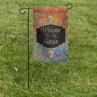 Steampunk Vintage Garden Flag