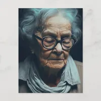 Elderly Woman Postcard