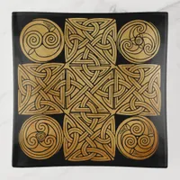 Celtic Knotwork Cross Trinket Tray