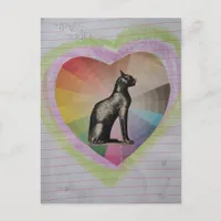 cat collage postcard