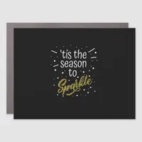 Tis Season To Sparkle Christmas Funny Car Magnet