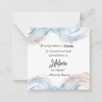 *~  Hurt Repair Watercolor Quote AP62  Note Card