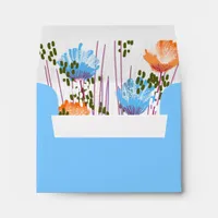 Abstract floral insert Stationery Colored Envelope