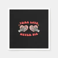 Skeleton Hands Heart Design Classic Aesthetic Napkins