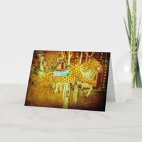 Merry-Go-Round Big Cat Grunge Card